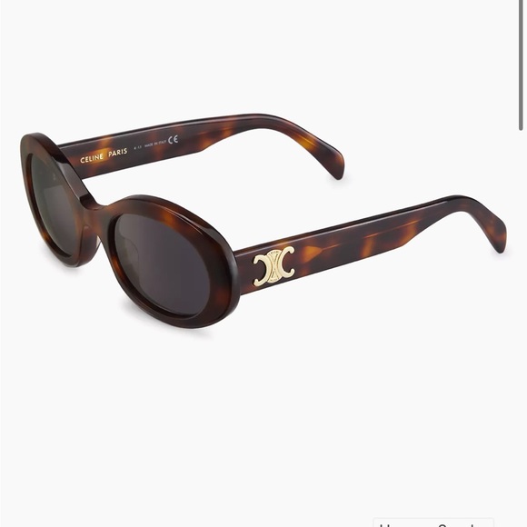 Celine triomphe oval sunglasses Havana - Picture 10 of 16